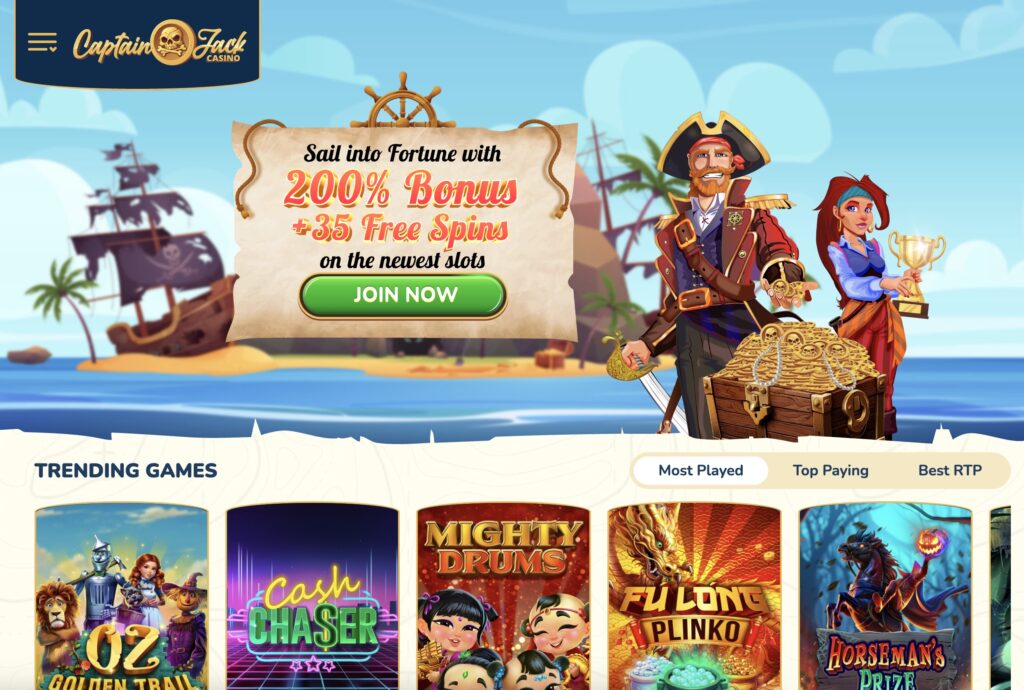 Captain Jack Online Casino in California
